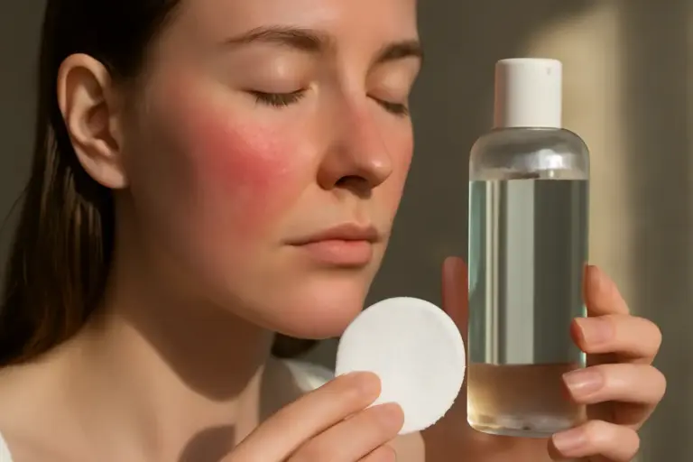 Acqua micellare naturale sulle pelli sensibili: soluzione efficace contro rossori imprevisti
