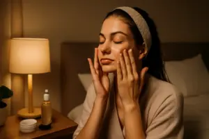 Routine viso serale naturale: la manovra spesso saltata che aiuta il rinnovamento cellulare notturno